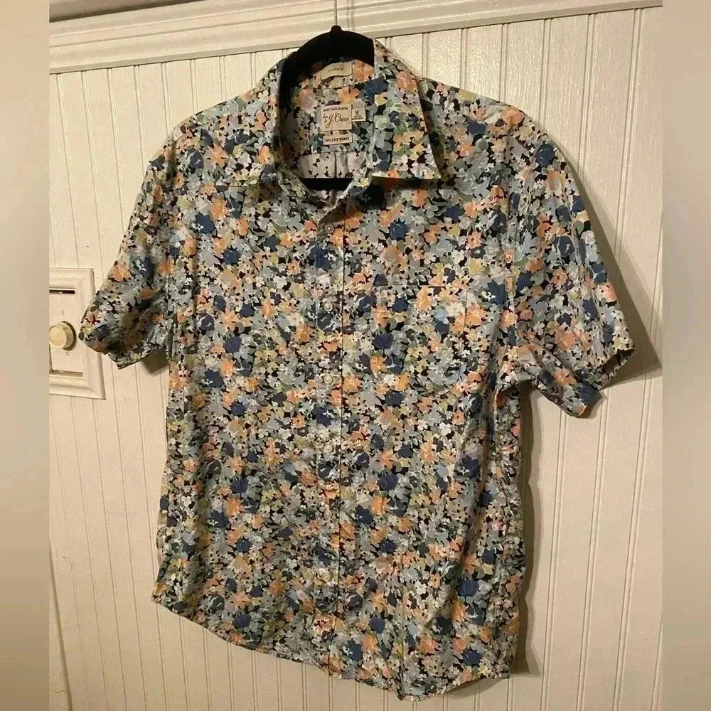 J. Crew Secret Wash Shirting classic fit button up